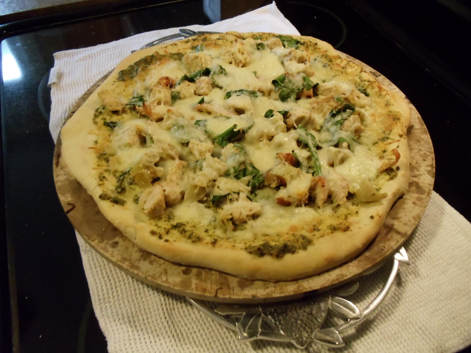 Dartmouth Stories Pesto Artichoke Chicken Pizza