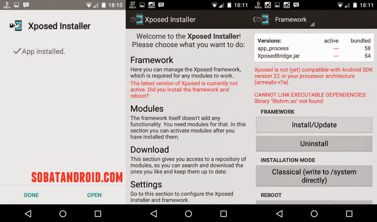 Xposed Installer Support Lollipop 5.1 Android One Xposed Installer Lollipop 5.1