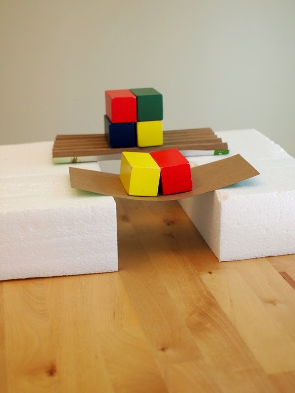 Building Cardboard Bridges (Kid Engineering!) Pink Stripey Socks