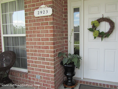 Easy DIY Address Plaque Makeover from Setting for Four #DIY # House address #Spray paint