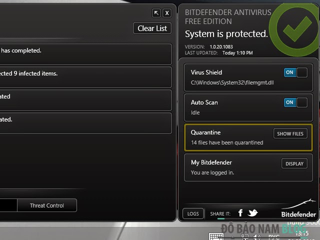 Phần mềm diệt virus miễn phí BitDefender Antivirus 2014 Phần mềm diệt virus miễn phí BitDefender Antivirus 2014