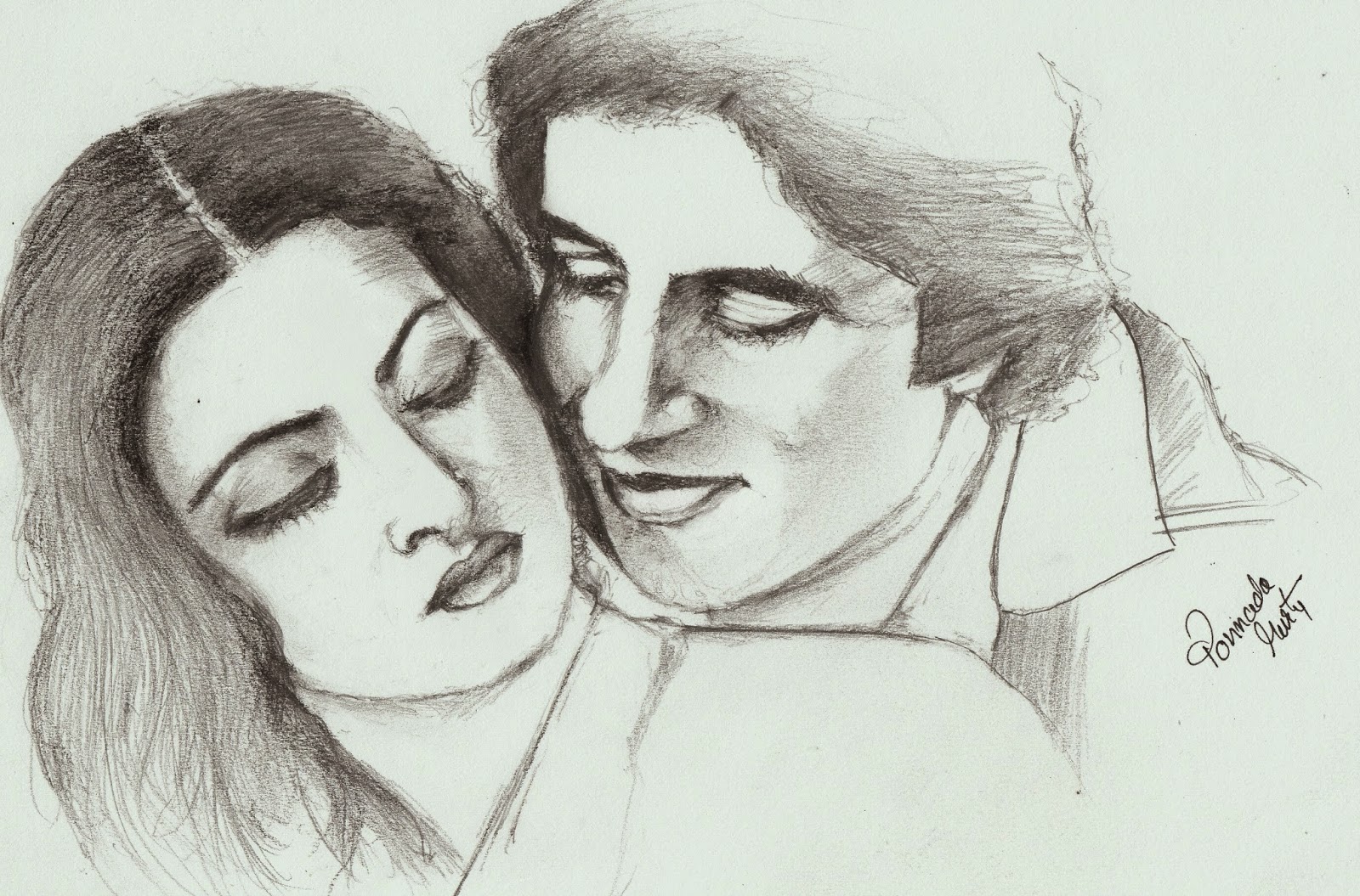 Sketches and Drawings : SILSILA Lovers - Pencil Drawing