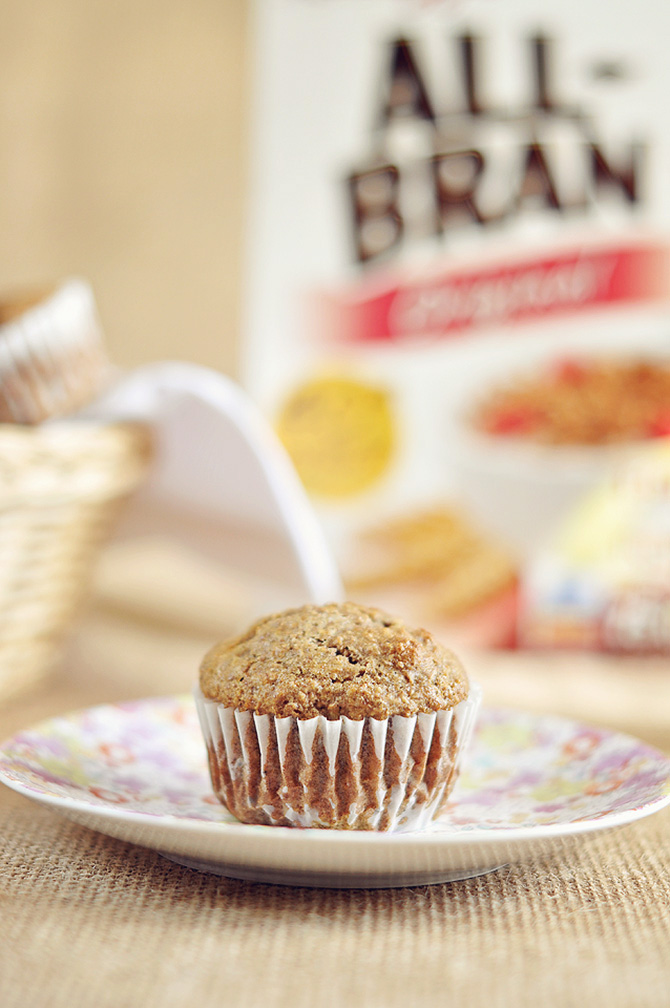 One Bowl Whole Wheat Bran Muffins