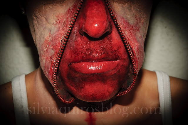 Maquillaje Halloween 5: Cremallera abierta en el rostro, Halloween Make-up 5: Open zipper on the face, efectos especiales, special effects, Silvia Quirós Maquillaje Halloween 5: Cremallera abierta en el rostro, Halloween Make-up 5: Open zipper on the face, efectos especiales, special effects, Silvia Quirós