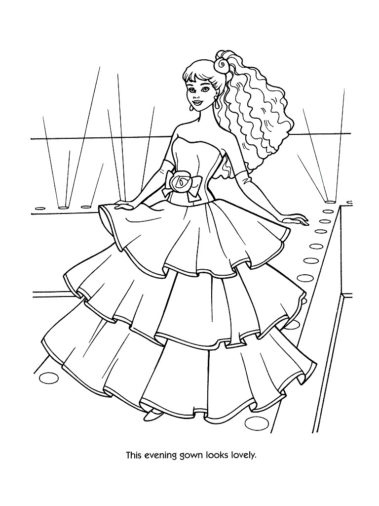 Coloring page - Barbie vai ao baile de formatura