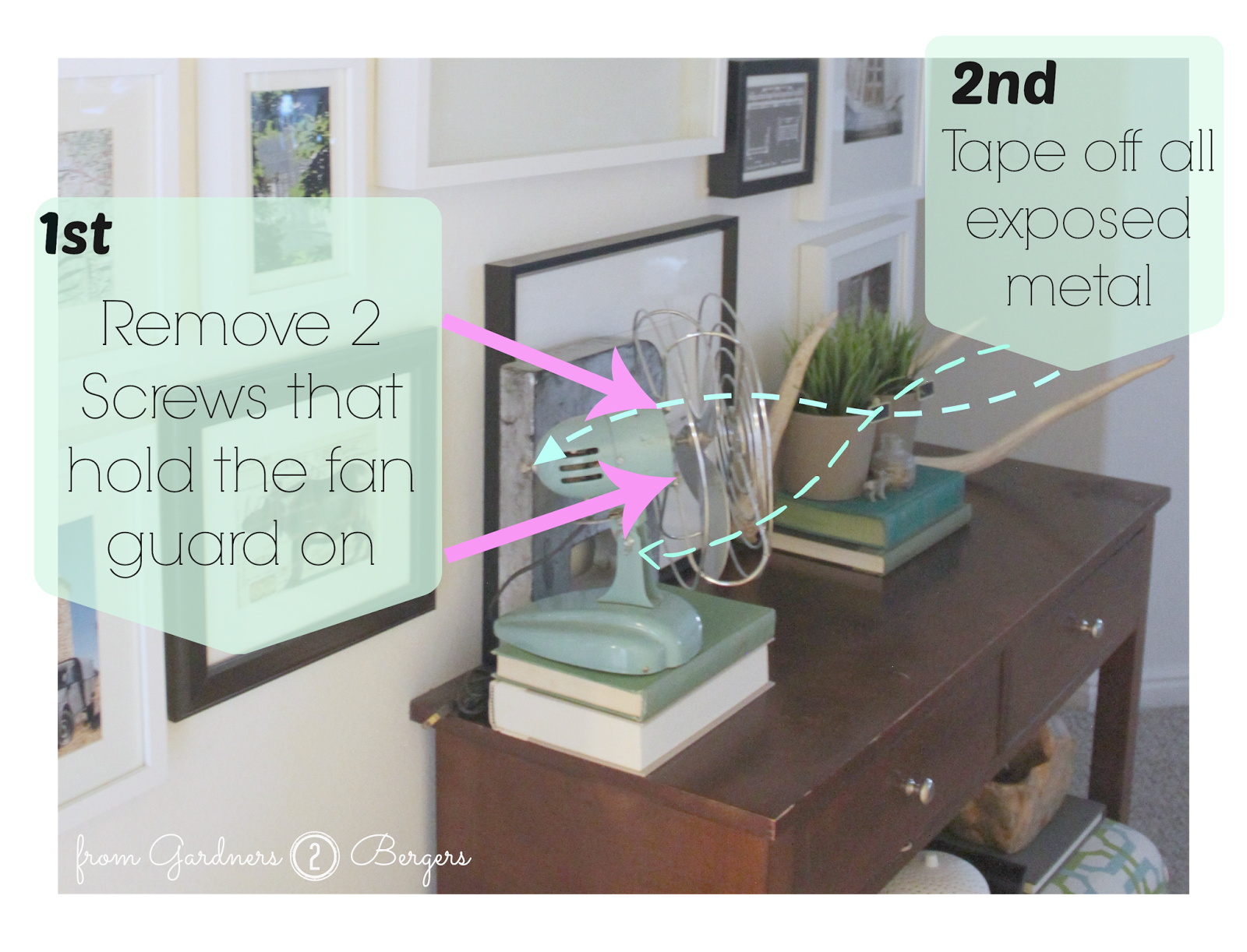 from Gardners 2 Bergers How to Paint Vintage Fans