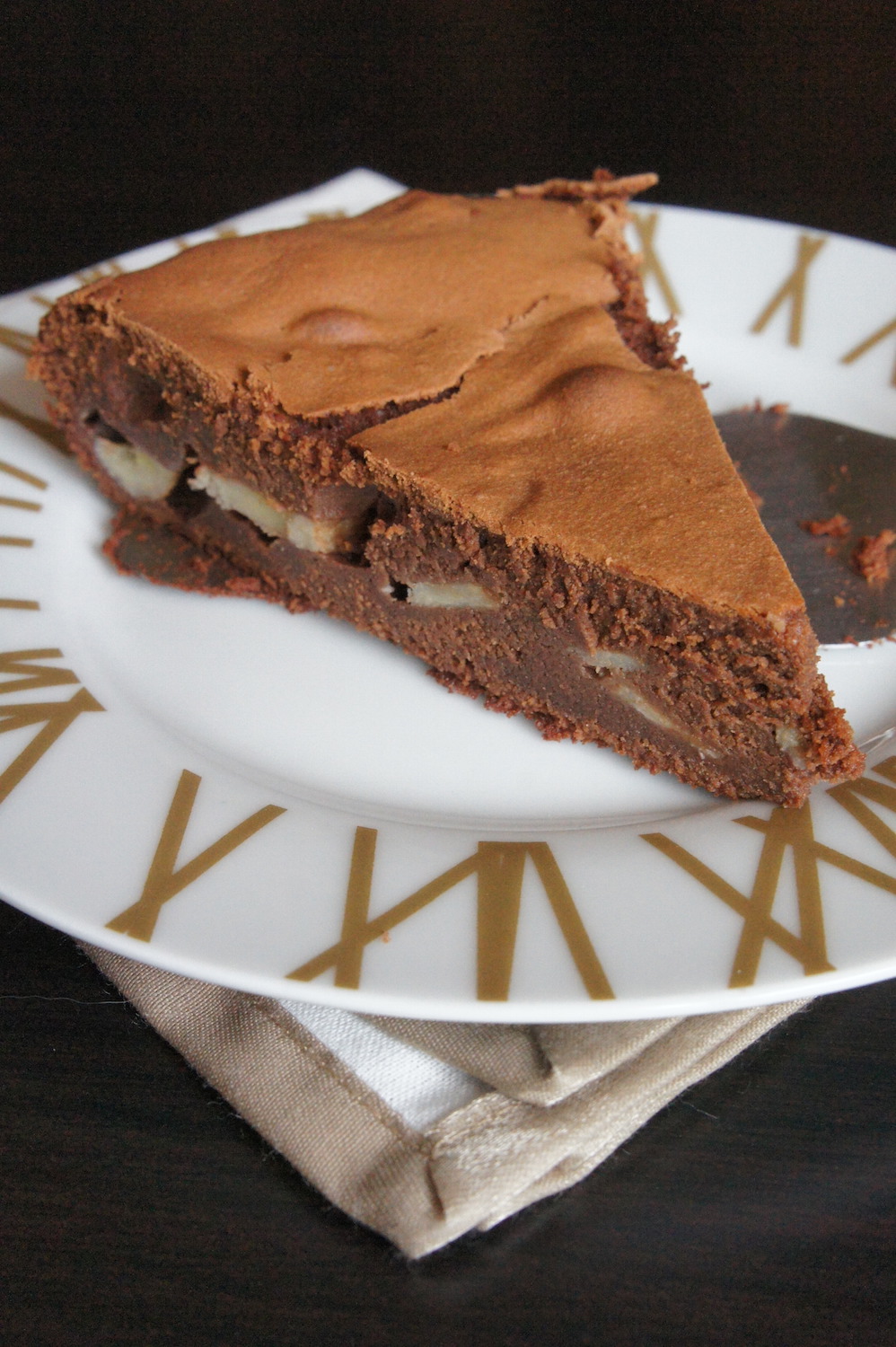 Gâteau au chocolat et à la banane