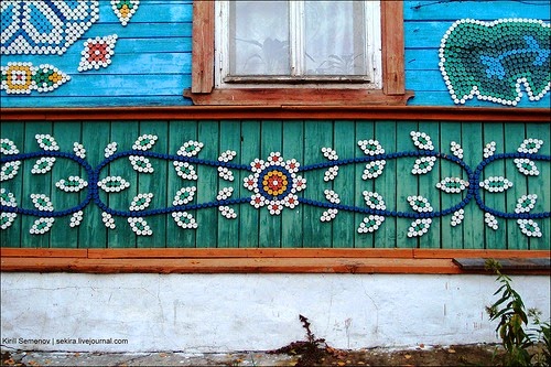 decorated home with plastic bottle caps