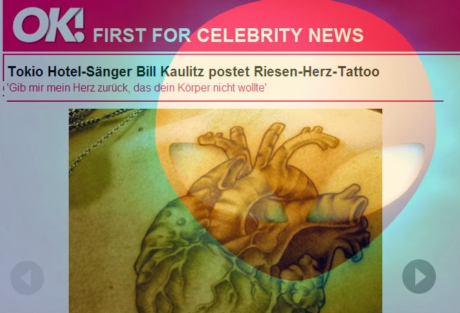 [22.11.2013] @OKmagazin.de: Vocalista dos Tokio Hotel: Bill Kaulitz tatuagem gigante Sem+T%C3%ADtulaso