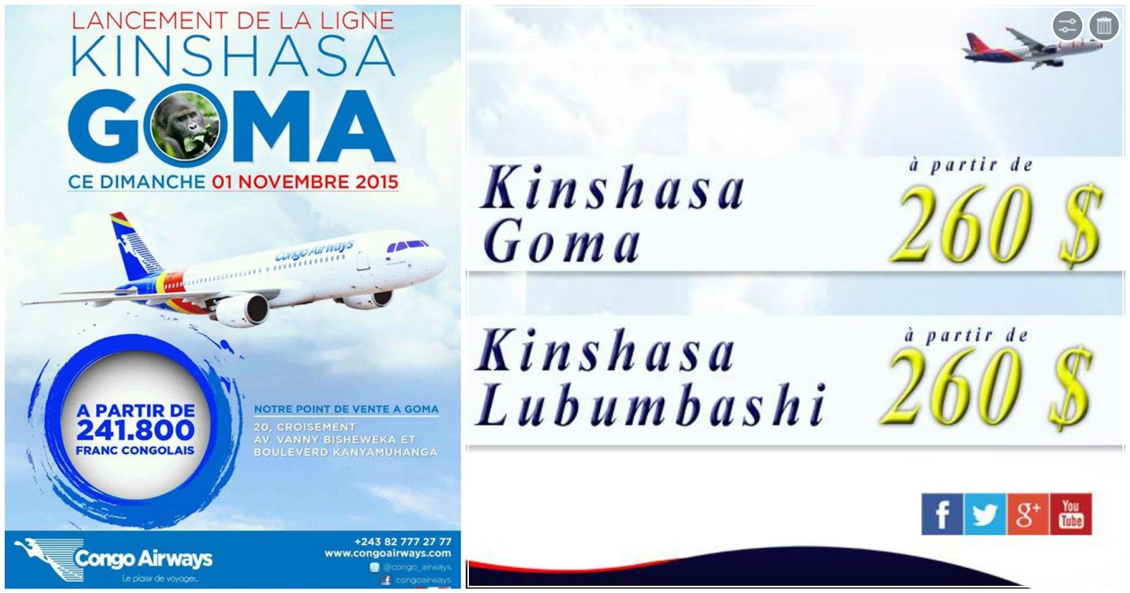 Congo Airways Prix Billet Kinshasa Gemena at Phyllis Casey blog