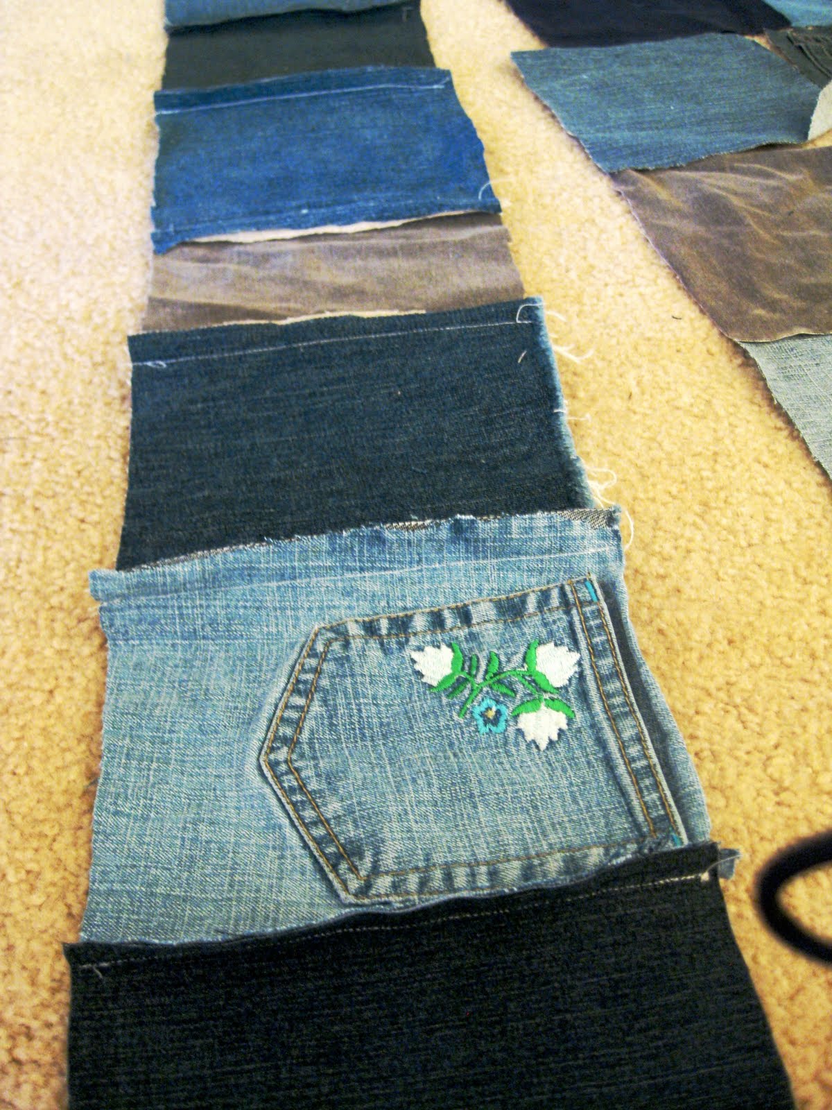 Gypsy Meadows Making a Blue Jean/Denim Quilt The Easy Way?