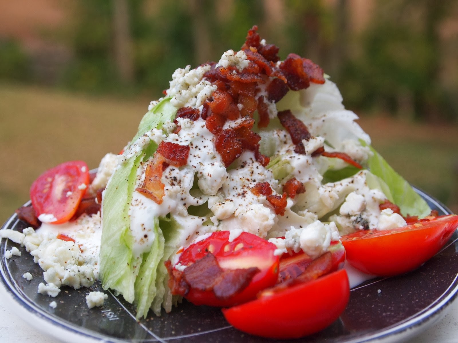 My Girlfriend's Best Recipes Wedge Salad with Bacon and Blue Cheese