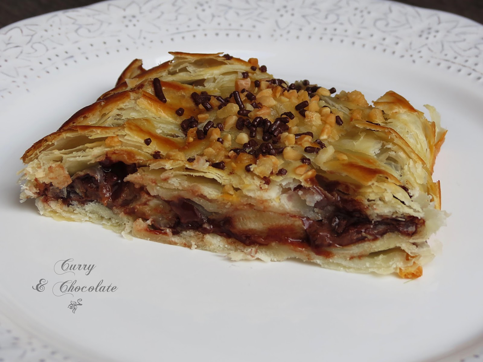 Trenza de Nutella y plátano – Nutella banana puff pastry braid Trenza de Nutella y plátano – Nutella banana puff pastry braid