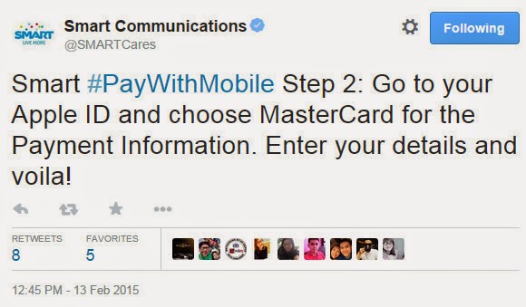 Smart Pay With Mobile, Buy Songs from iTunes with Smart Prepaid and Postpaid, Buy Apps for Apple with Smart Prepaid and Postpaid