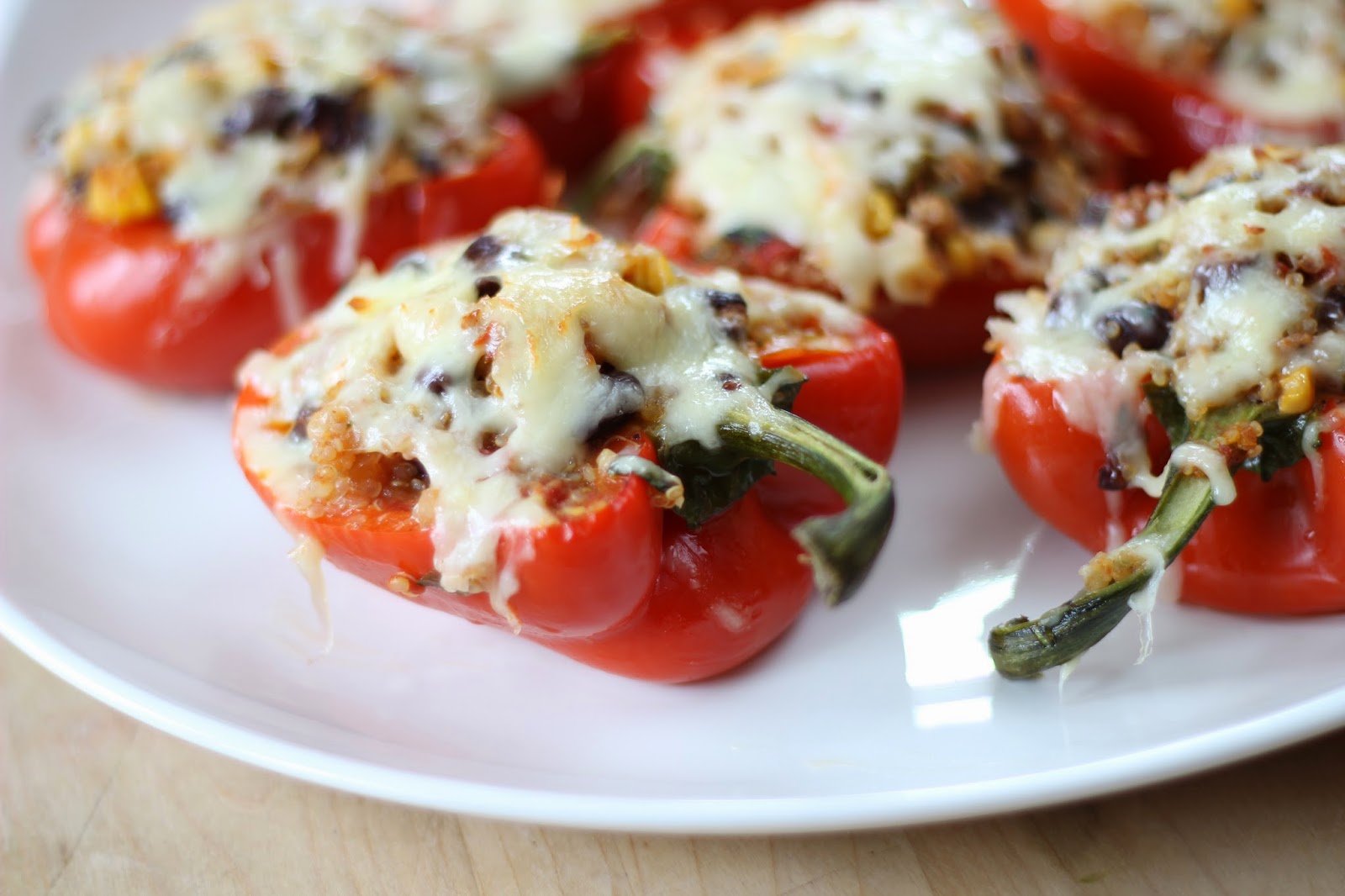 Burp! Recipes Quinoa & Chorizo Stuffed Peppers