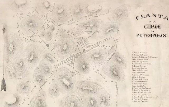 Planta da cidade de Petrópolis em 1858 1861