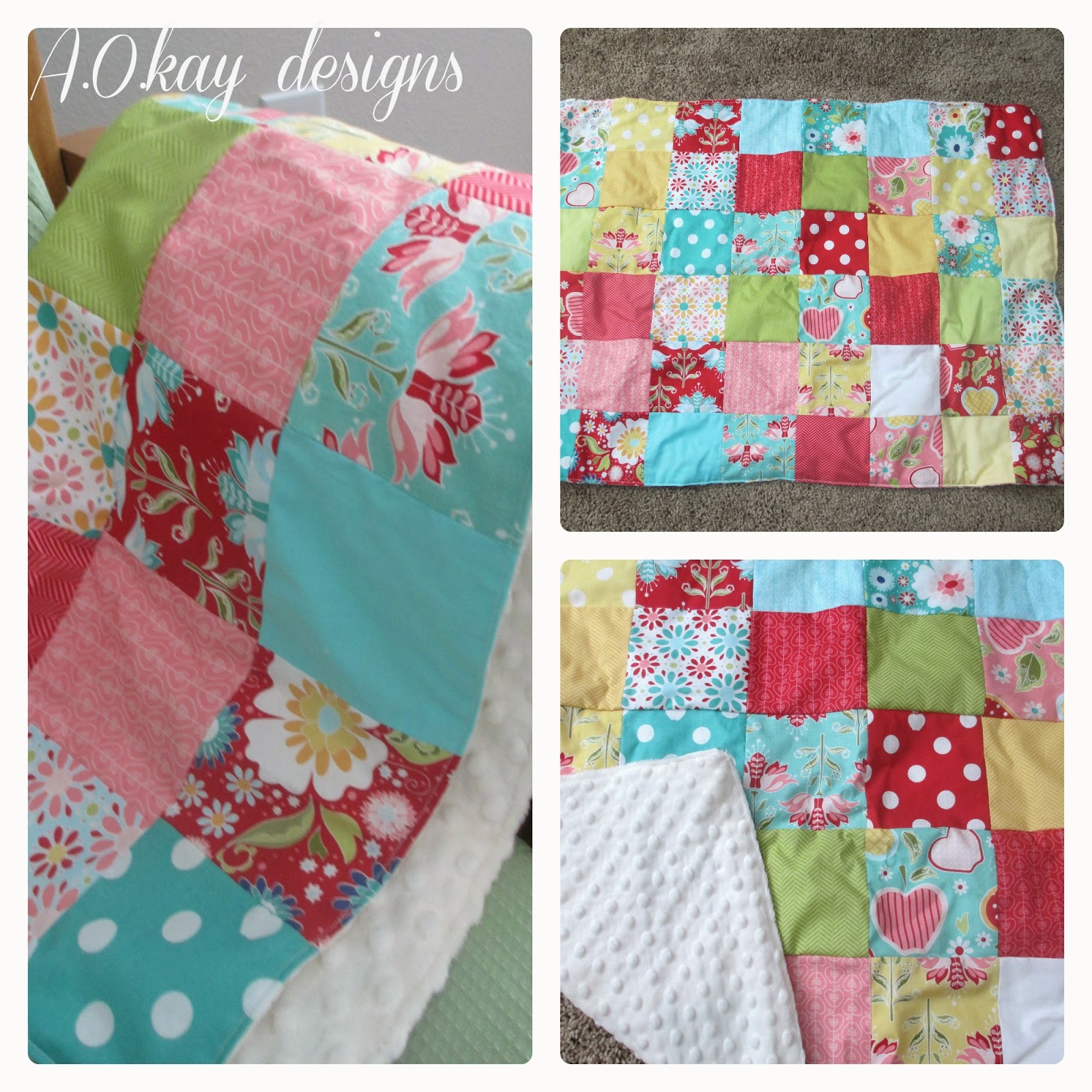 The Cozy Red Cottage Easy baby quilt