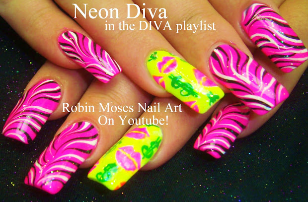 robin moses nail art "neon nails"