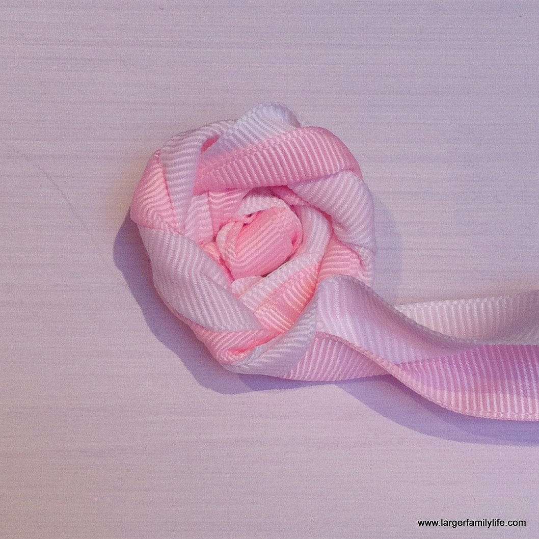 Ribbon Flower Headband Tutorial Larger Family Life Living Life the Large Family Way
