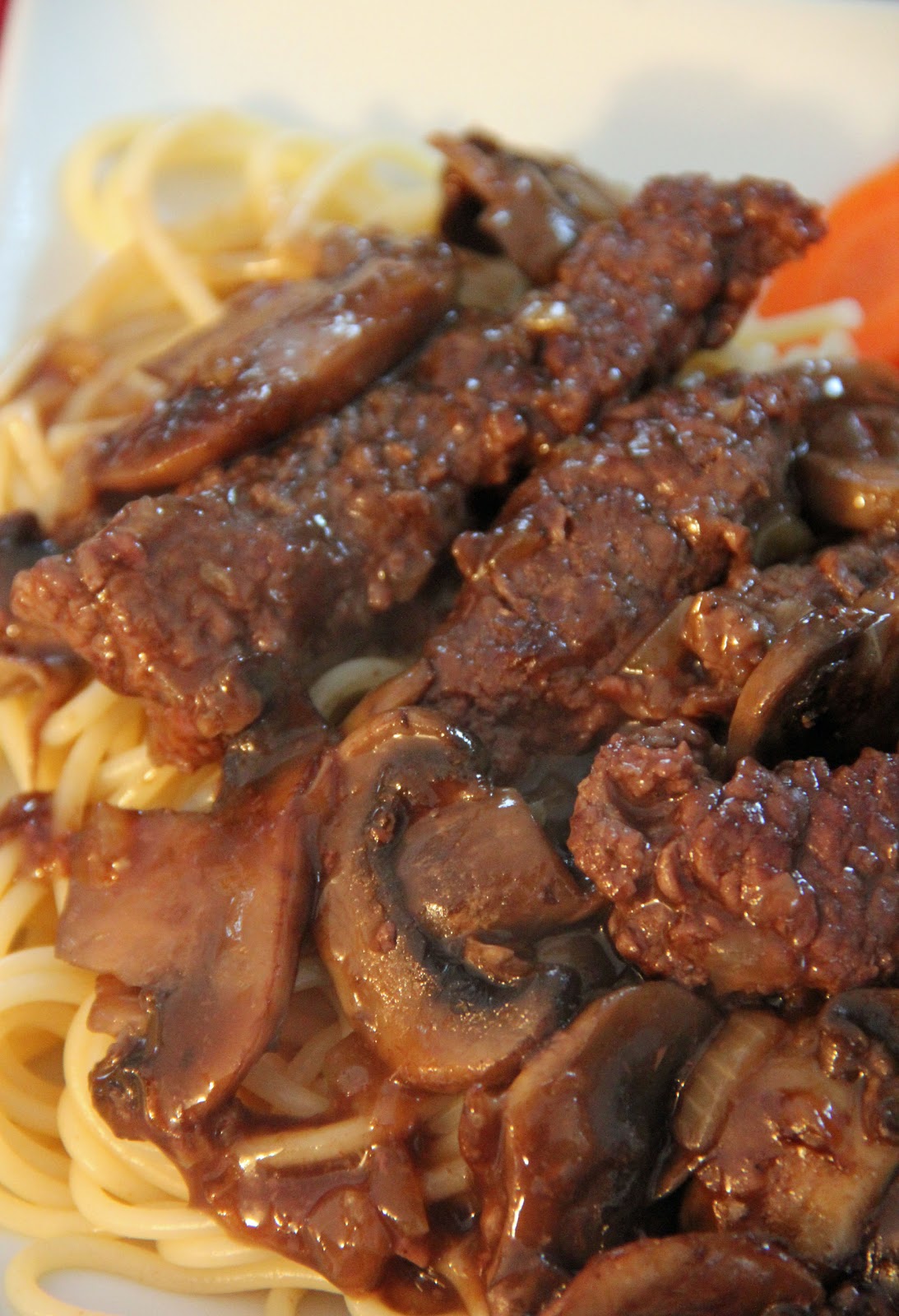 Jo and Sue Cube Steak with Wine and Mushroom Gravy