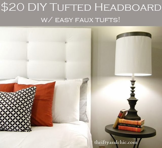 $20 DIY Tufted Headboard