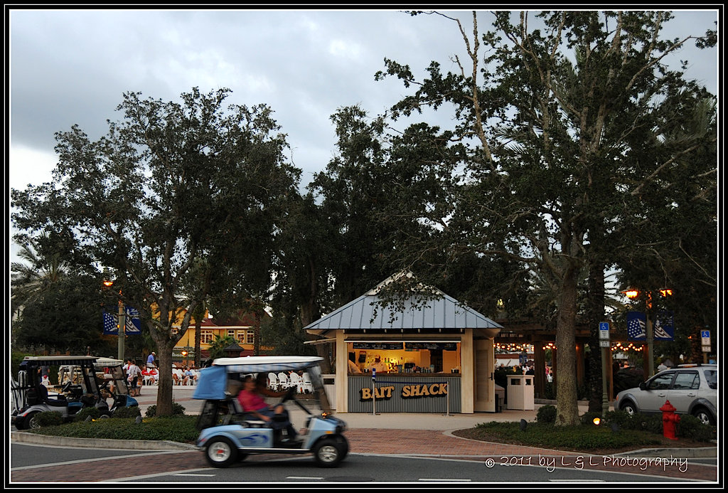 The Villages (Florida) Photos Market Square at dusk Lake Sumter Landing