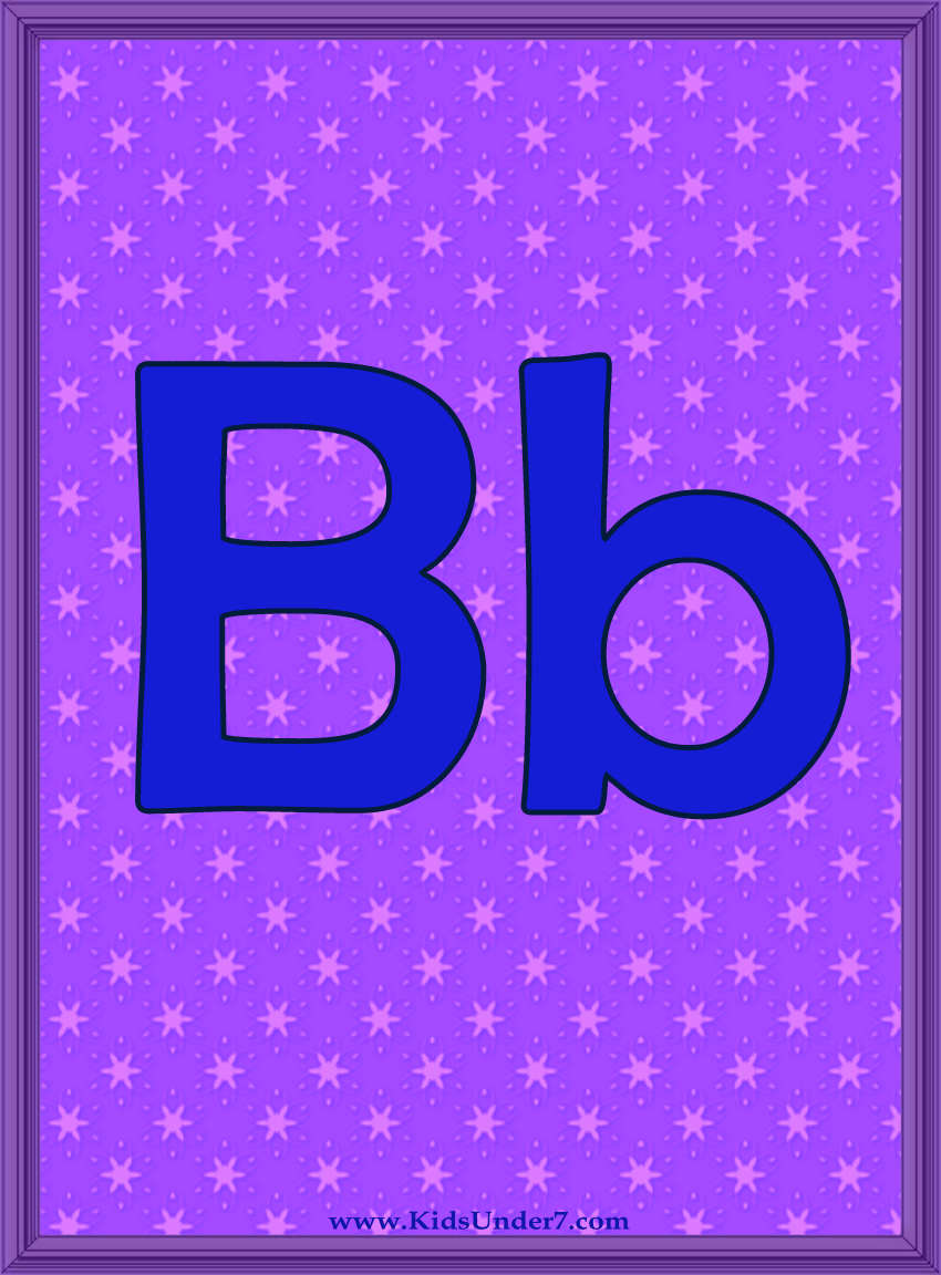 FREE* Letter B Printable Alphabet Flash Cards for Preschoolers