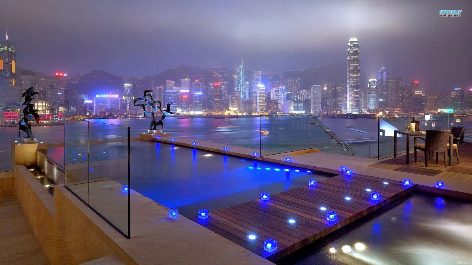 City Night View HD desktop wallpaper WallpapersWide