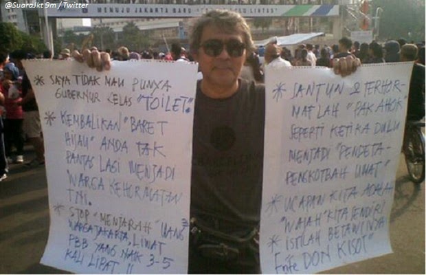 Warga Jakarta: Saya Tidak Mau Punya Gubernur Kelas Toilet
