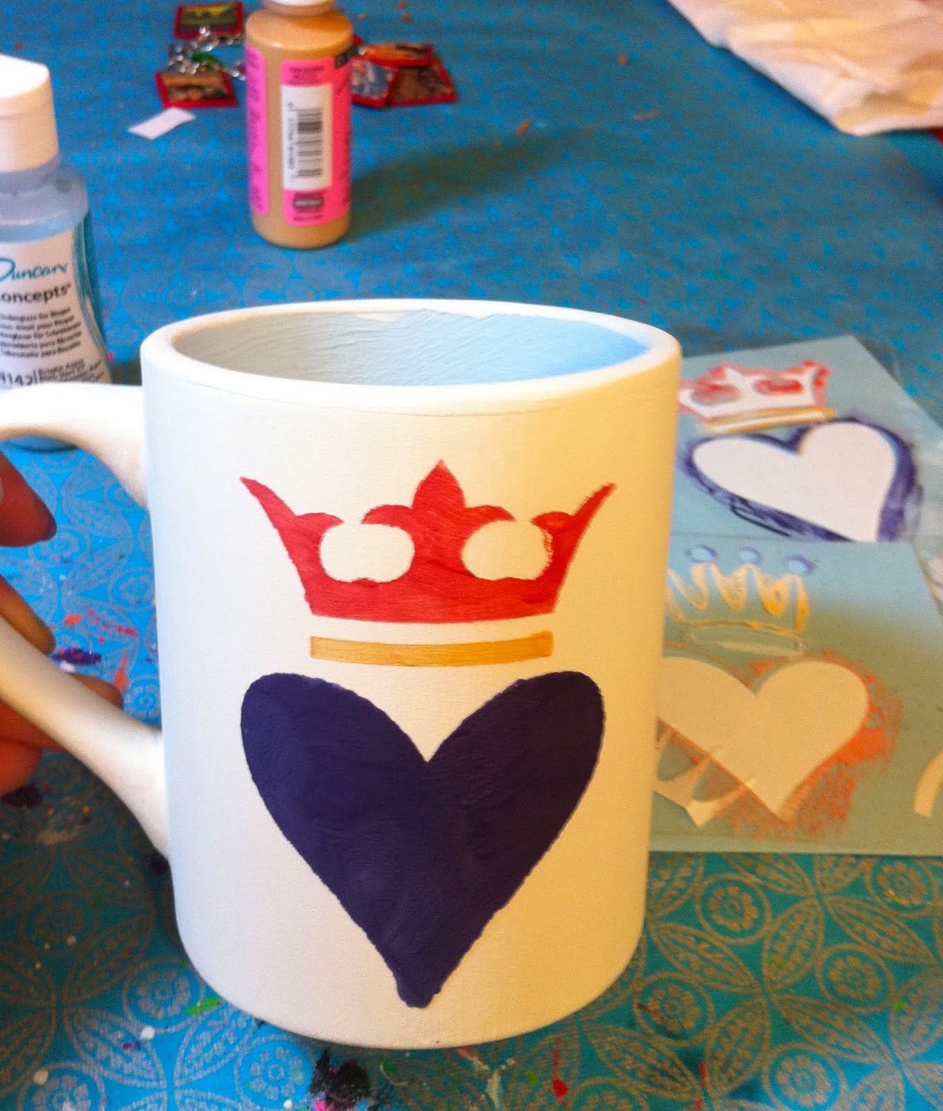 Stencilize a Ceramic Mug The Crafty Chica