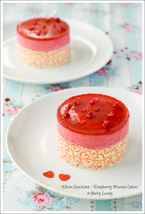 Berry Lovely: White Chocolate - Raspberry Mousse Cakes