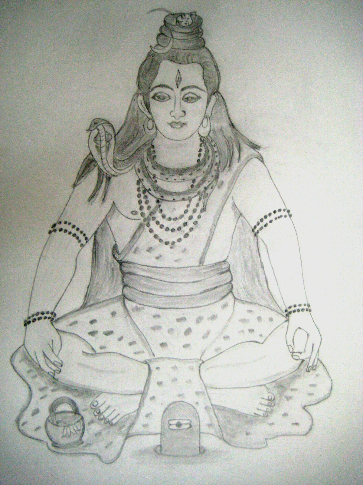 Unique Lord Shiva Sketch Drawing with simple drawing