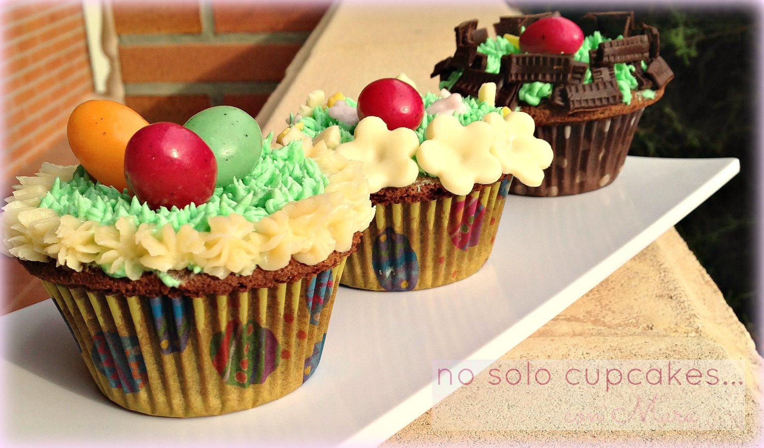 No solo cupcakes... con Mara Cupcakes de chocolate decorados para