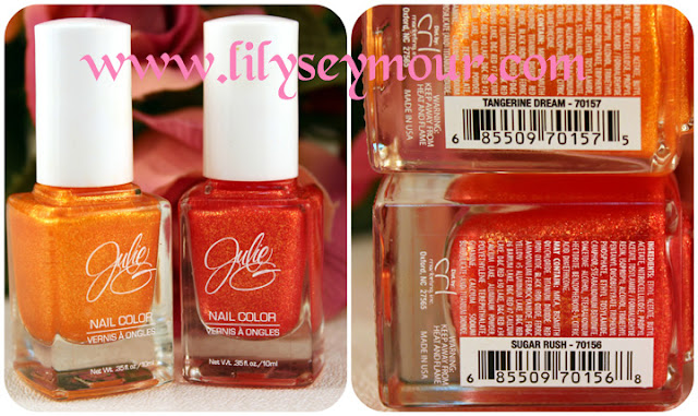 Orange and Gold Ombre using Julie G Nail Polish