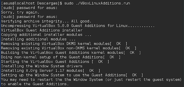 Instalar Guest Additions para Fedora 22 en VirtualBox