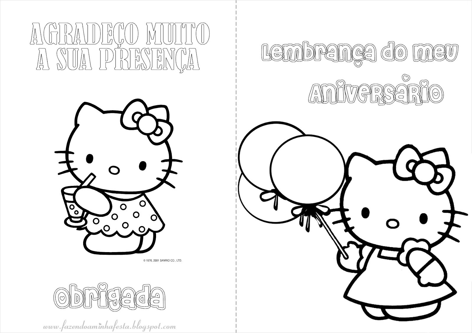 Fazendo a Nossa Festa - Colorir: Hello Kitty - Livrinho de Atividades!