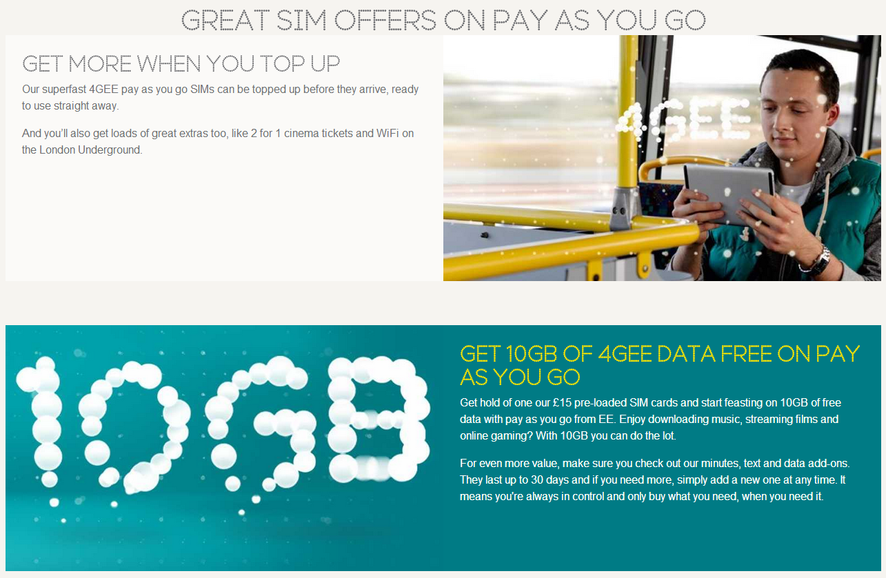 Best sim deals pay as you go