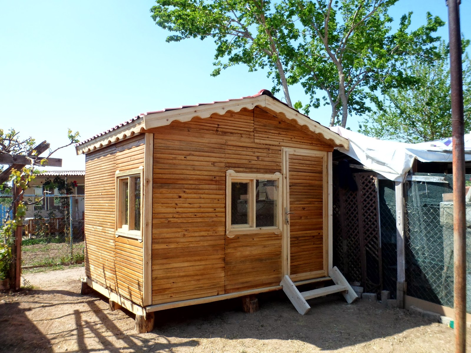 Ahşap ev PREFABRİK AHŞAP POLİMİT ÇATI hobi evi