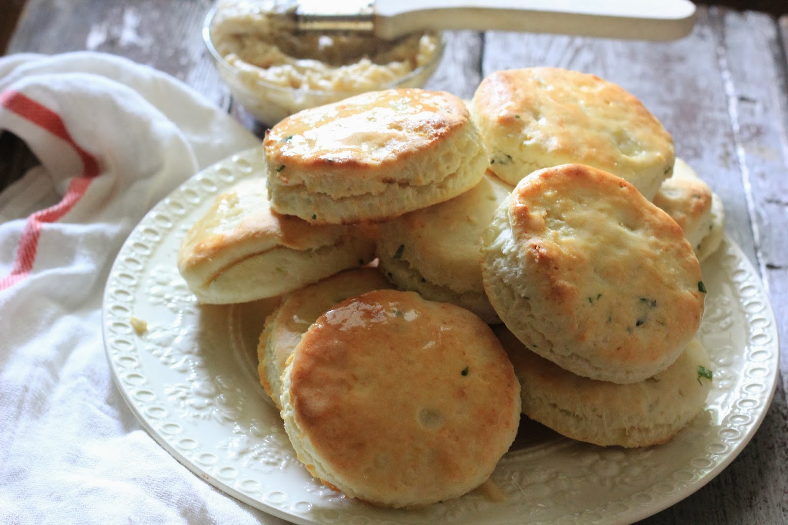 Tarragon Potato Biscuits W/ Honey Bourbon Butter — Southern Soufflé's