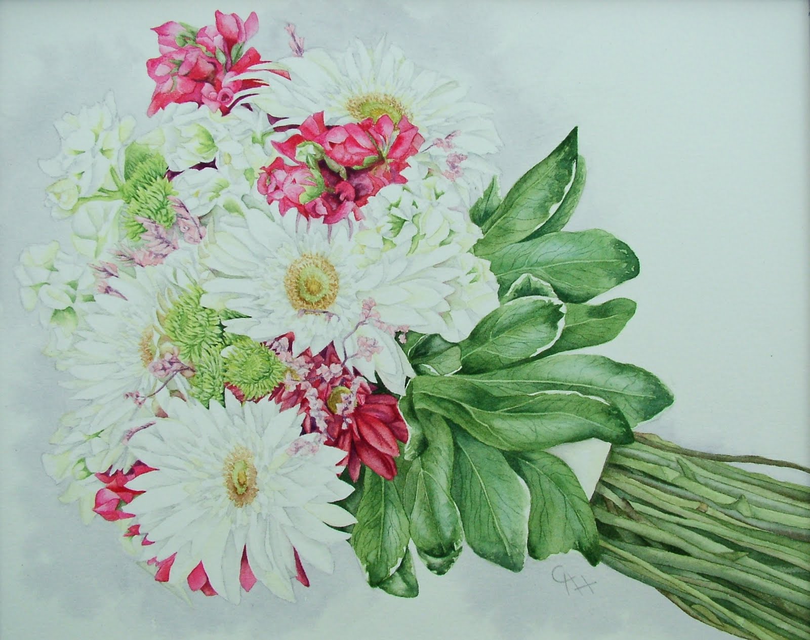Have your wedding bouquet painted.