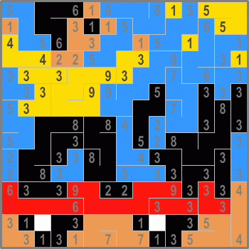 Color Link-a-Pix Light walkthrough Level 2 Puzzle 10