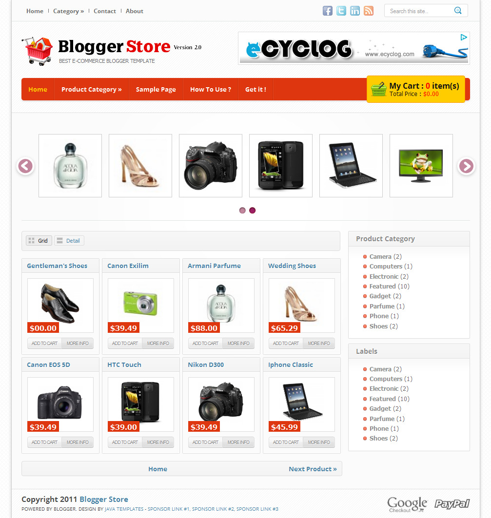 free premium template blogger store v 2