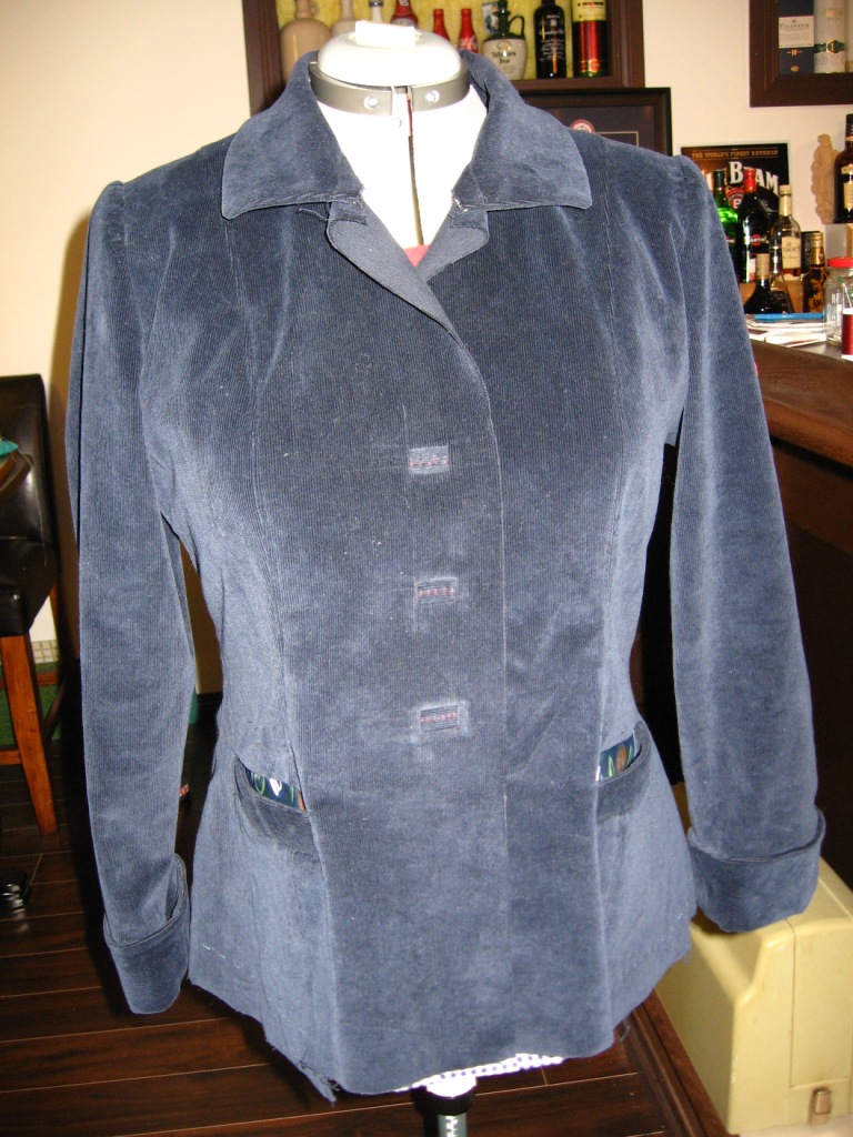 Sewing on Pins Corduroy Jacket Construction and Details
