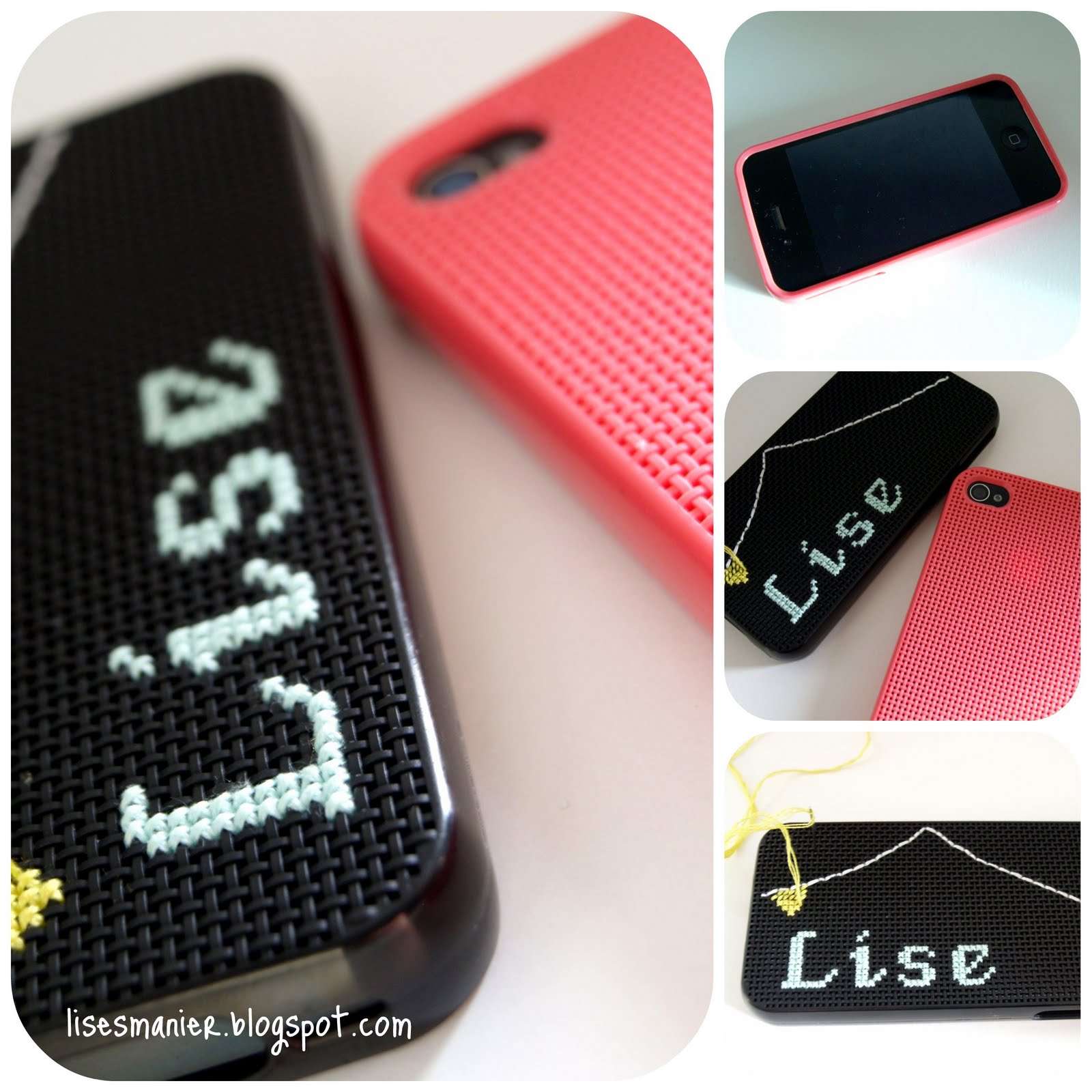 Lises manier: iphone med korssting ja tak!