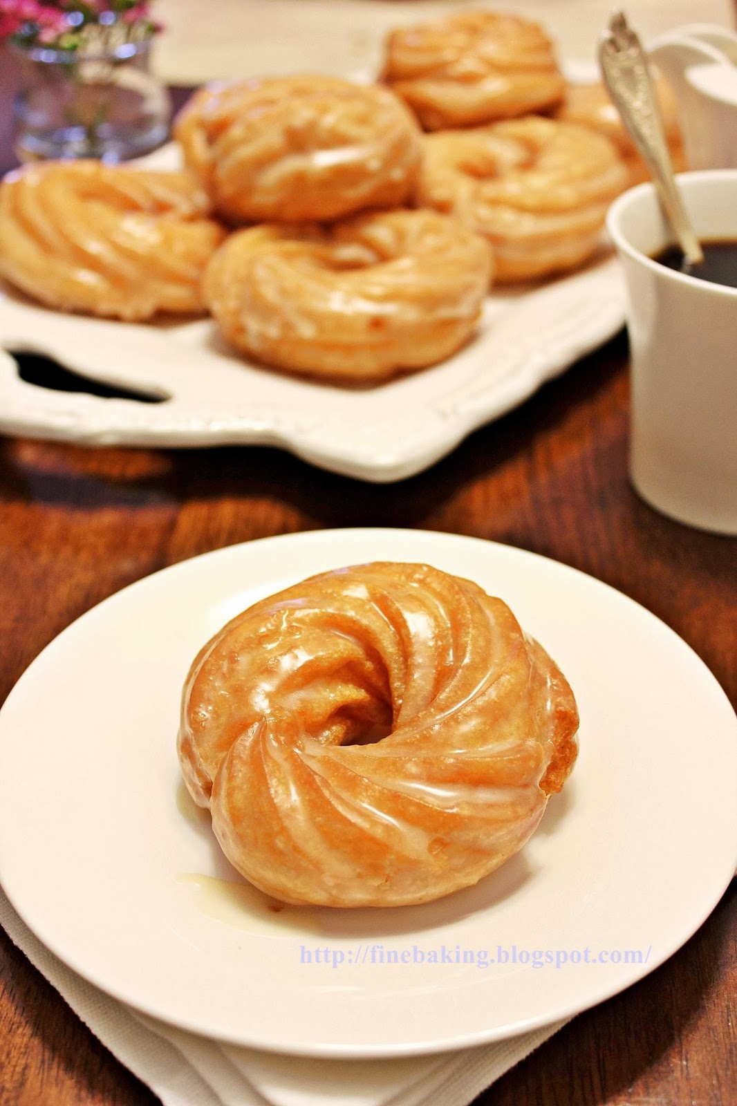 Chocolate dust French crullers