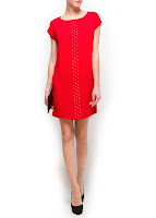 mango kırmızı elbise modeli