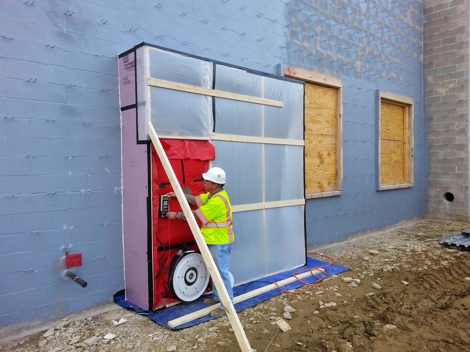 Air Barrier Testing (ASTM E1827 and ASTM E779)