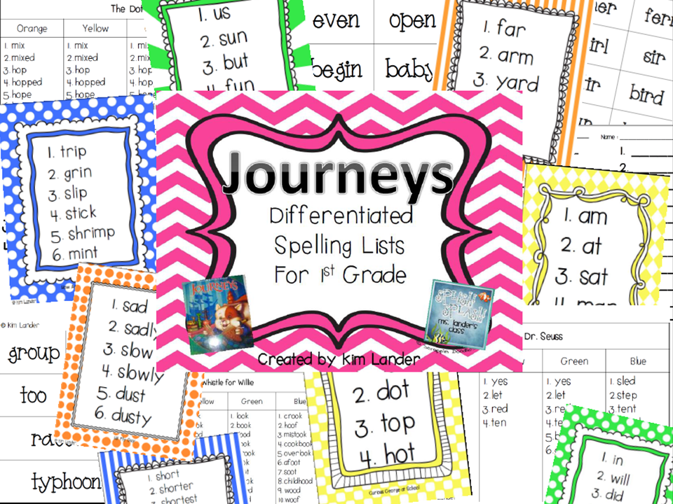 http://www.teacherspayteachers.com/Product/Journeys-Differentiated-Spelling-Lists-for-First-Grade-1127458
