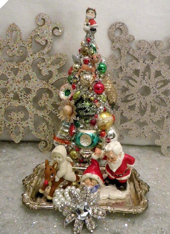 Ms Bingles Vintage Christmas Oh Bottle Brush Tree...Oh Bottle Brush Tree