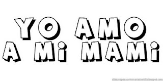 dibujos para colorear te amo mama